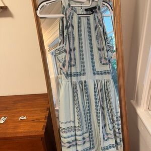 BCBGMaxAzria Pastel Geometric Backless Dress